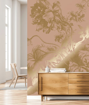 KEK Gold metallic Engraved flowers MW-119 (Met Gratis Lijm)