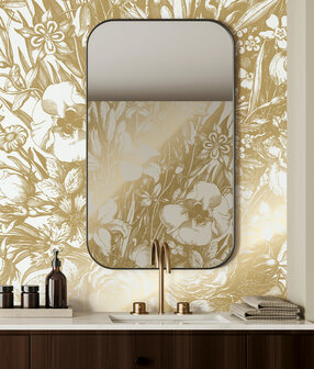 KEK Gold metallic Engraved flowers MW-131 (Met Gratis Lijm)