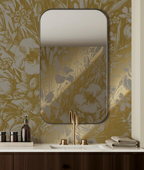 KEK Gold metallic Engraved flowers MW-140 (Met Gratis Lijm)