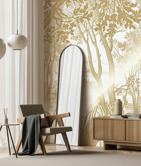 KEK Gold metallic Engraved landscapes MW-040 (Met Gratis Lijm)