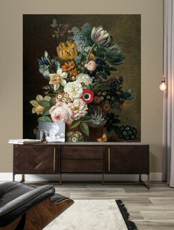 KEK Wallpaper Panel XL Golden age flowers BP-036 (Met Gratis Lijm)