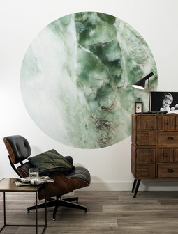 KEK Wallpaper Circle Marble green CK-049 (Met Gratis Lijm)