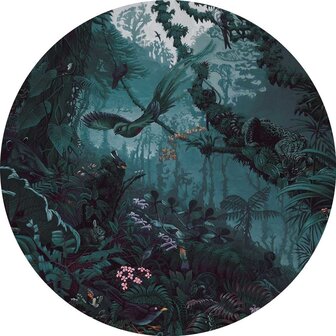 KEK Wallpaper Circle Small Tropical landscapes SC-087 (Met Gratis Lijm)