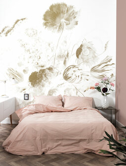 KEK Gold metallic Golden age flowers MW-050 (Met Gratis Lijm)