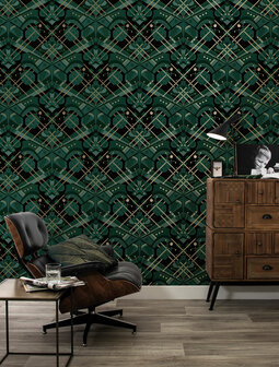 KEK Gold metallic wallpaper Butterfly MW-008 (Met Gratis Lijm)