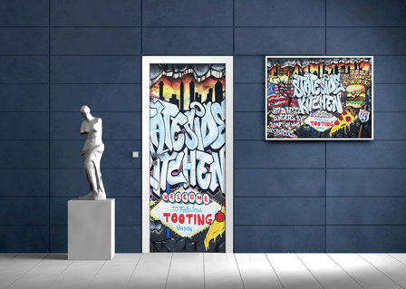 Best Burgers Graffiti Deurposter Fotobehang 2154VET