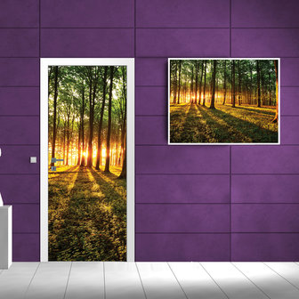 Sunny Forest Deurposter Fotobehang 2226VET