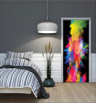 Multicolour Powder Explosion Deurposter Fotobehang 3496VET