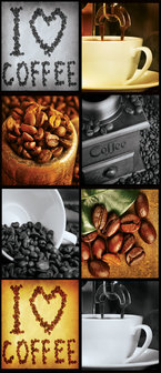 I Love Coffee Collage Deurposter Fotobehang 3460VET