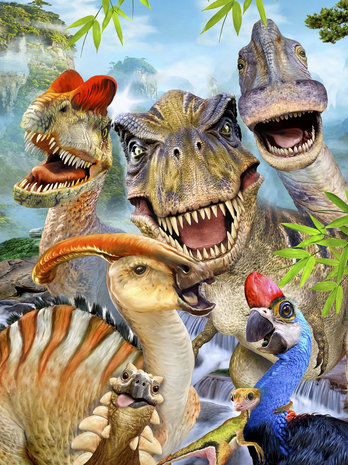 Dinosaurs- Selfies Fotobehang 12847VEA